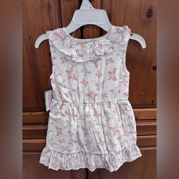 Little Lass Floral Dress with Cream Bag - Picture 2 of 3